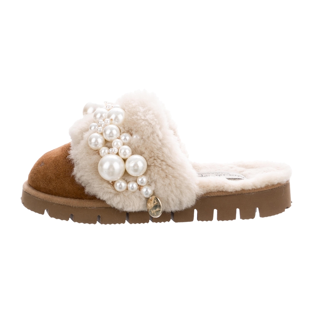 Alexandria Turpin Pearl Embellished Slippers